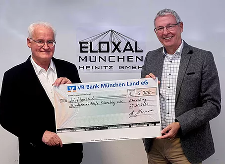Eloxal spendet stolze 5.000 € an die Kinderkrebshilfe Ebersberg e.V.