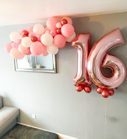 Sweet Sixteen - garland and numbers