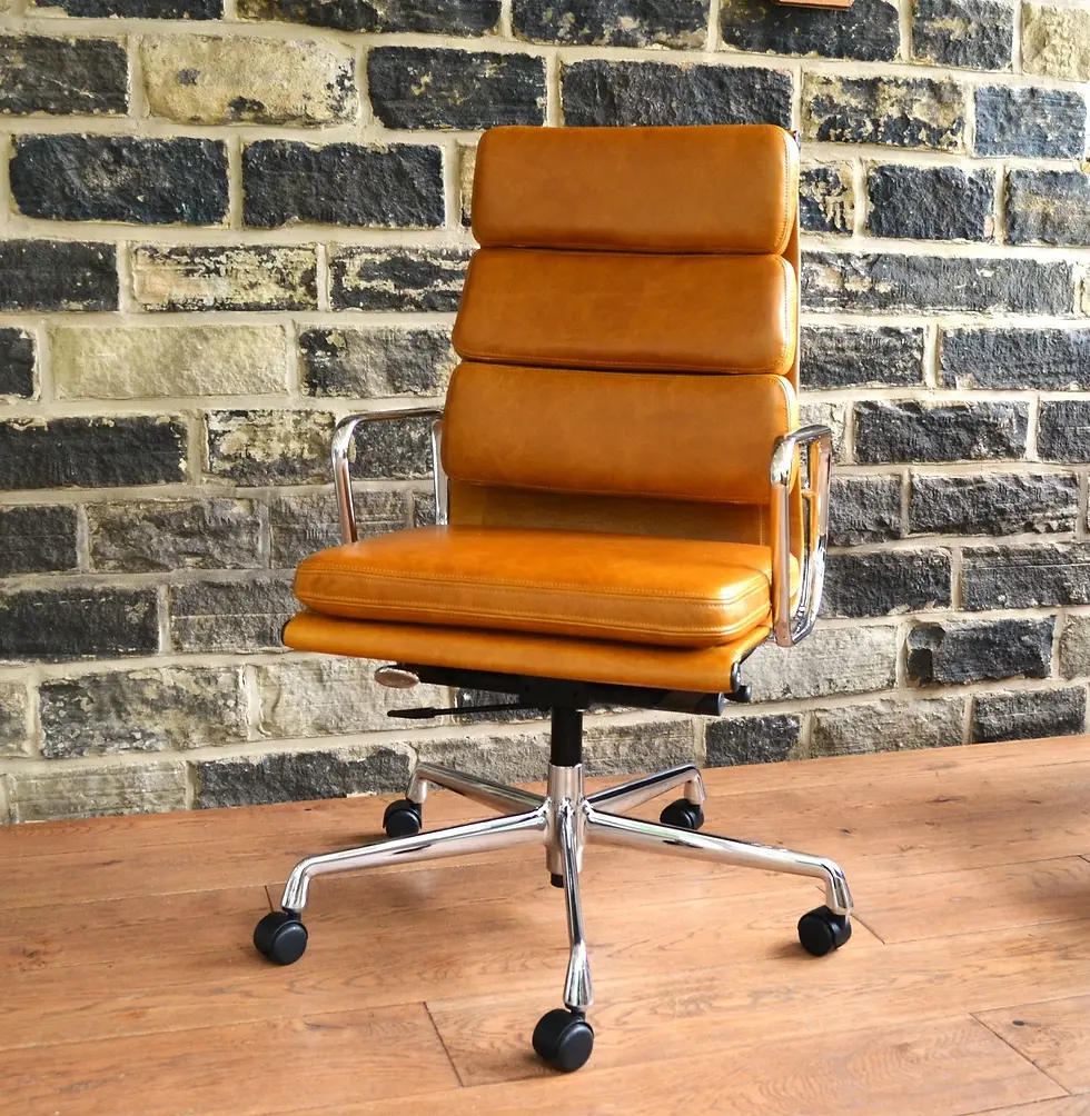 Thumbnail: Vitra Eames EA219 Soft Pad Chair - New Upholstery