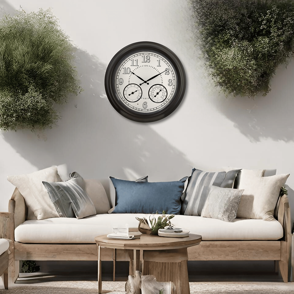 Thumbnail: Illuminated Large Outdoor Clock - 18 inch Indoor Outdoor Night Light Wall Clock