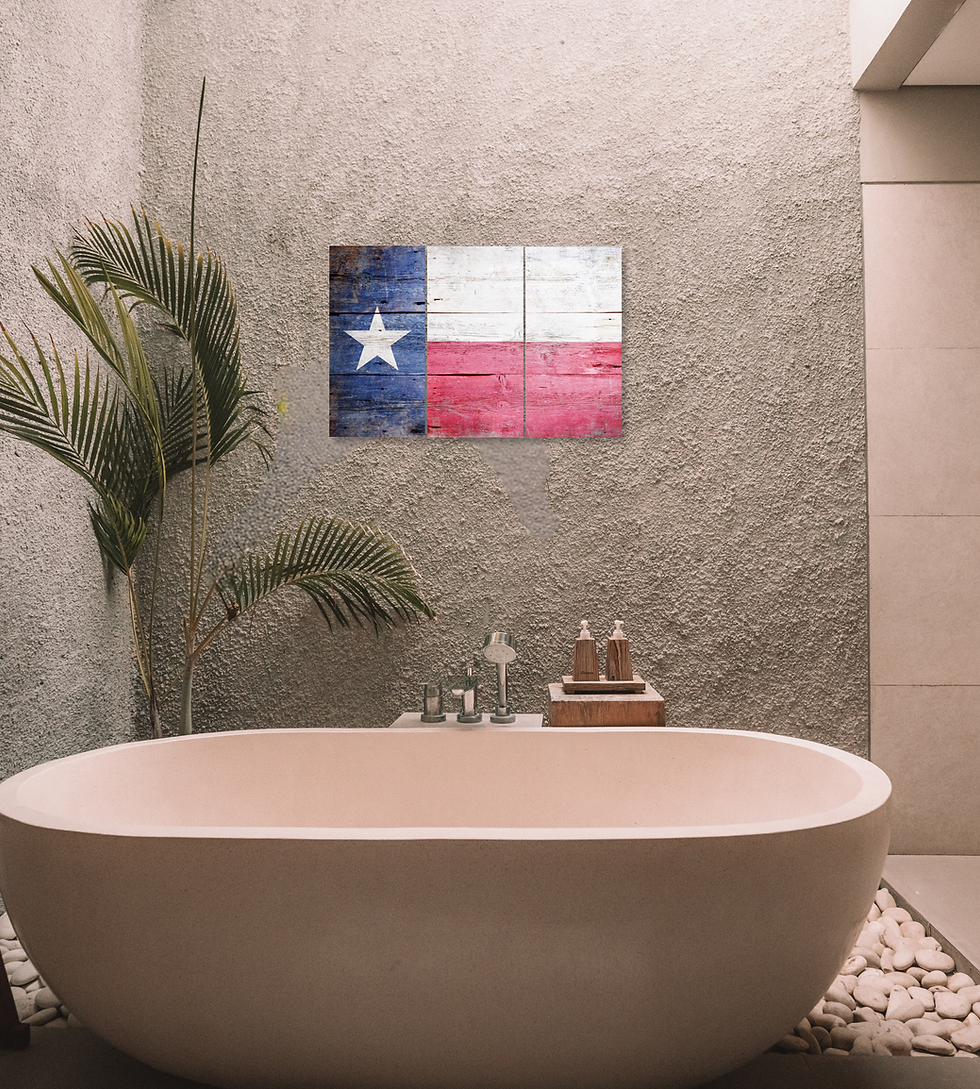 Thumbnail: Texas Flag Canvas Wall Art Decor - Lone Star Texas State Flag Art - 16x24