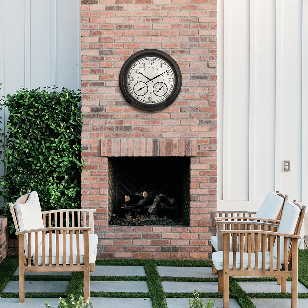 Thumbnail: Illuminated Large Outdoor Clock - 18 inch Indoor Outdoor Night Light Wall Clock