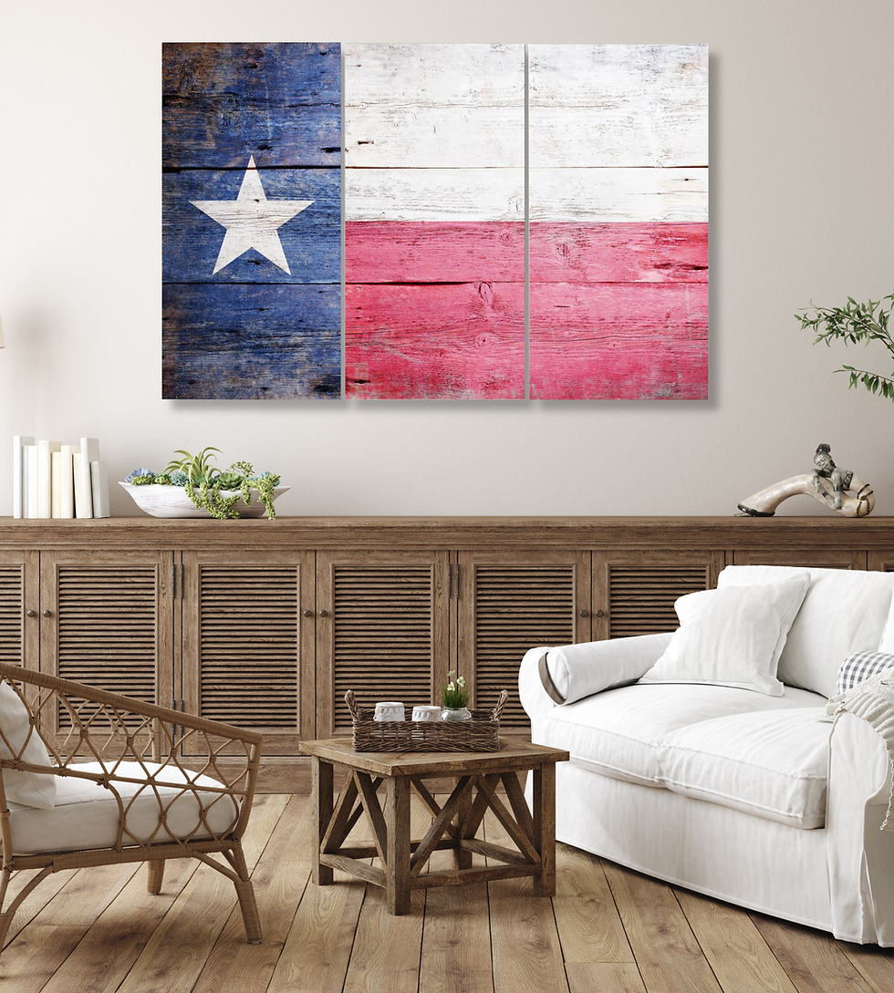Thumbnail: Texas Wall Art Decor - Large Texas Flag Wall Canvas 36x48