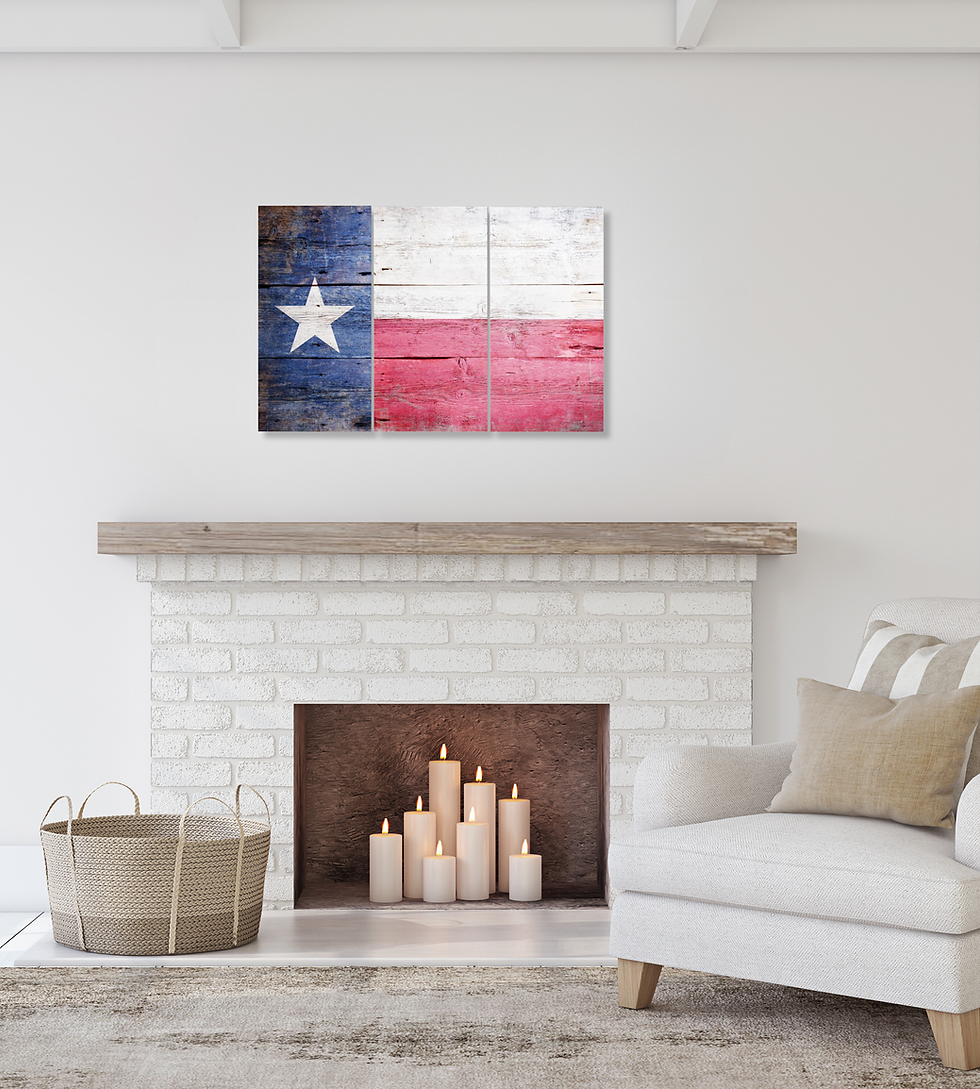 Thumbnail: Texas Flag Canvas Wall Art Decor - Lone Star Texas State Flag Art - 16x24