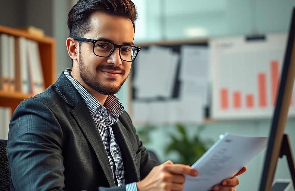 Crea una imagen para representar la licenciatura en contabilidad que contenga a un hombre