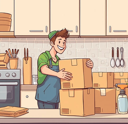 happy guy packing boxes in kitchen.jpg