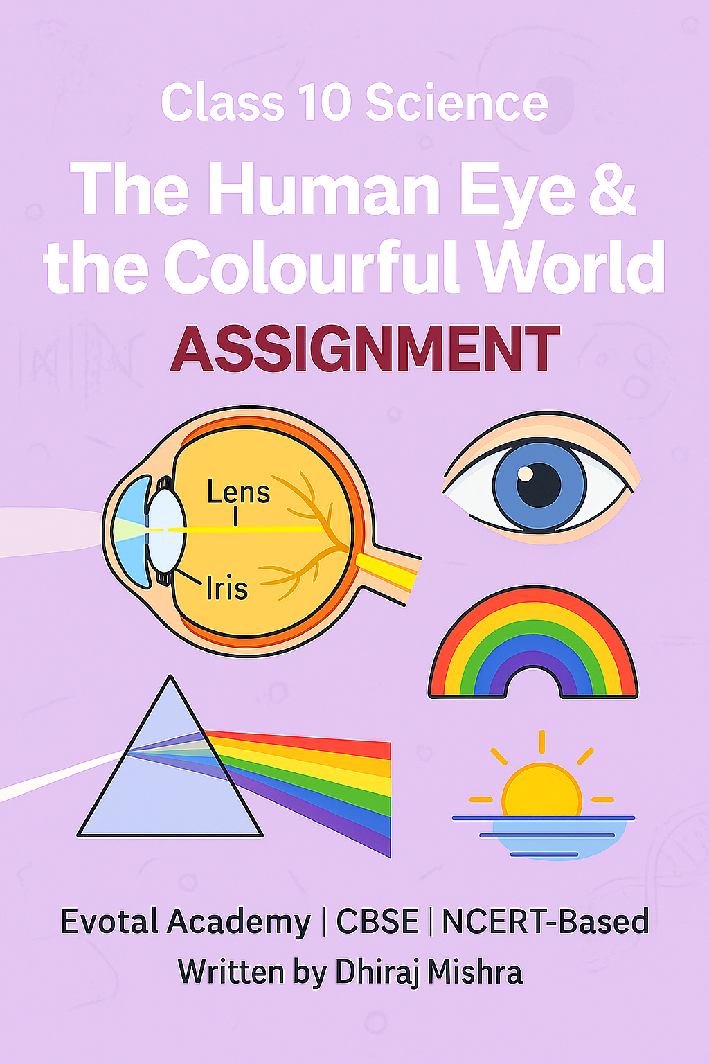 Class 10 Science Chapter 10 Assignment – The Human Eye and the Colourful World [