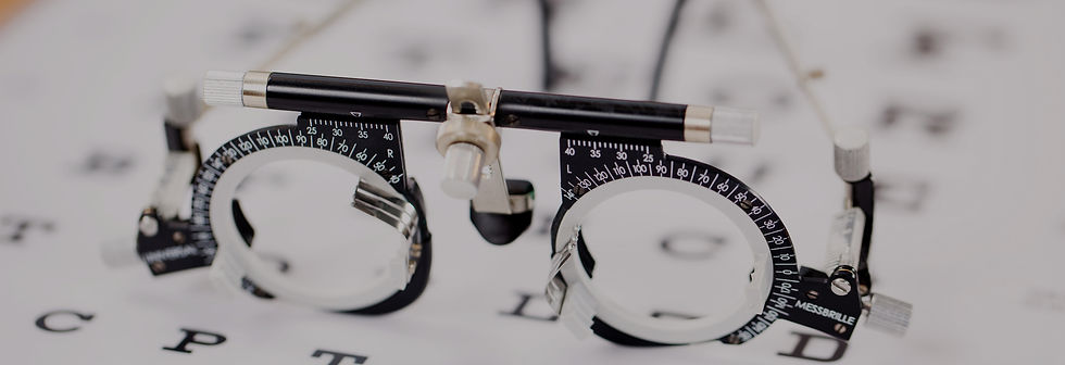 Optometry testing glasses