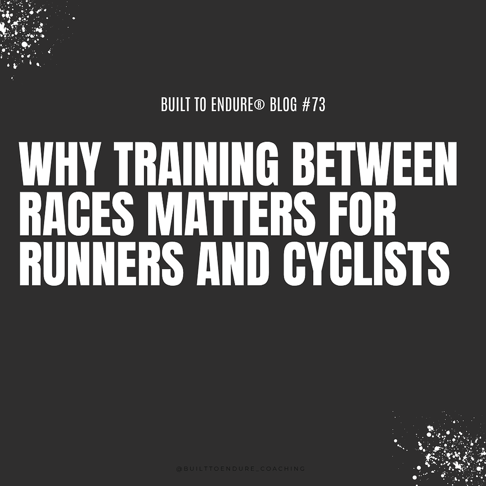 Why training between races matters for runners and cyclists