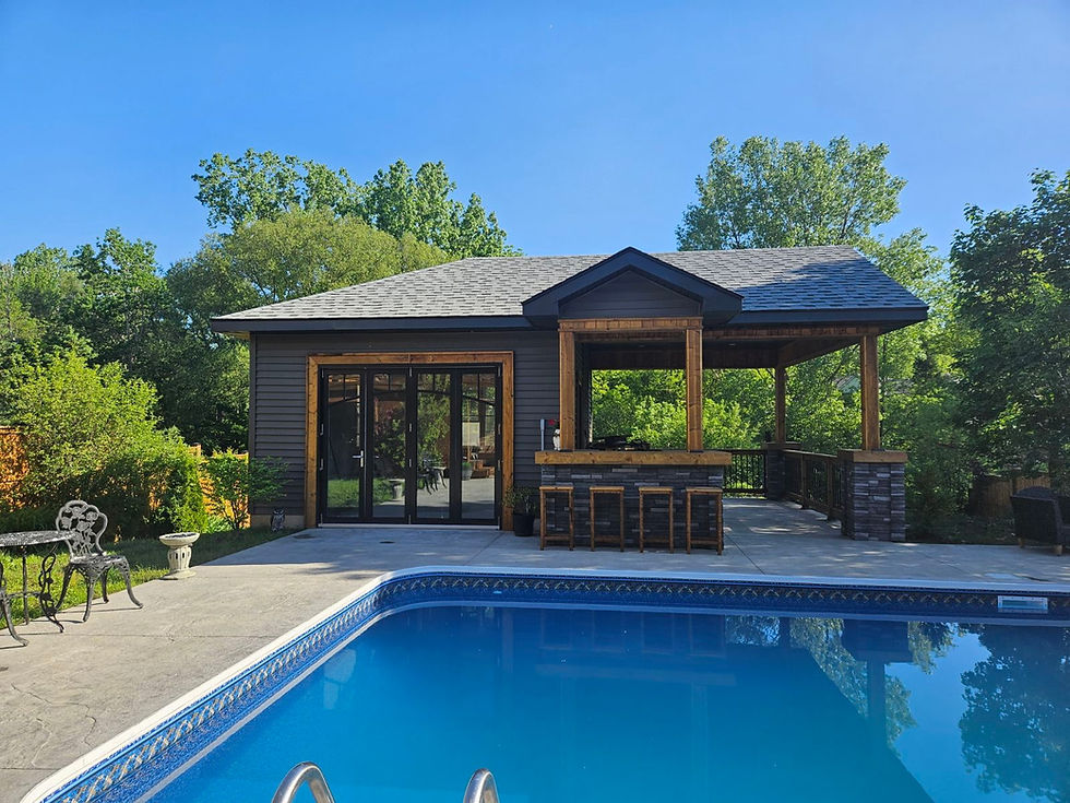 custom build pool shed