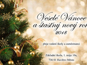 Veselé Vánoce s šťastný nový rok přeje vedení a zaměstnanci školy