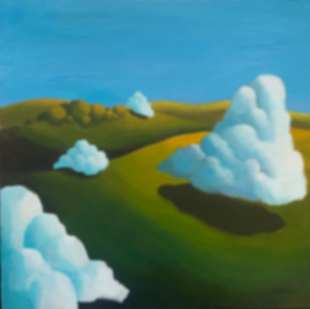 Rolling Clouds - Acrylic on wood 12” x 12”