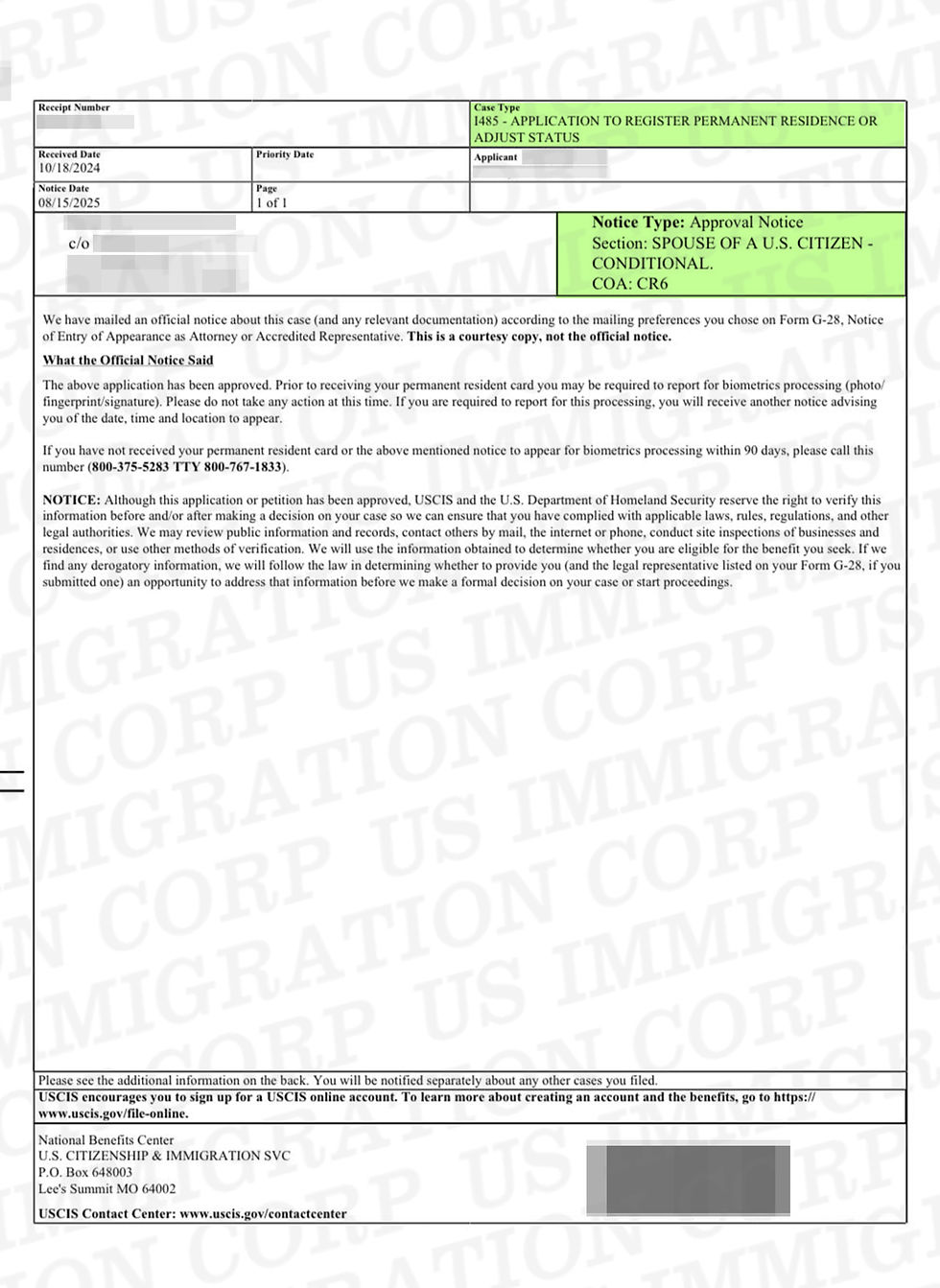 미국-신분조정-영주권-승인-cr1-greencard-usa