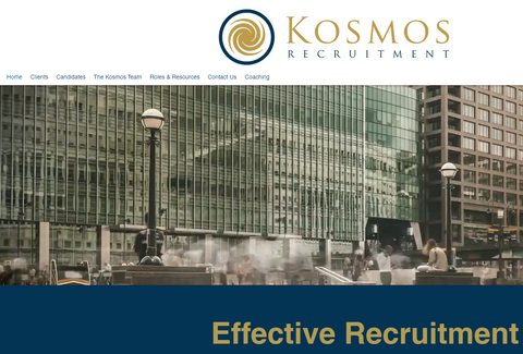 image of KosmosRecruitment.com website