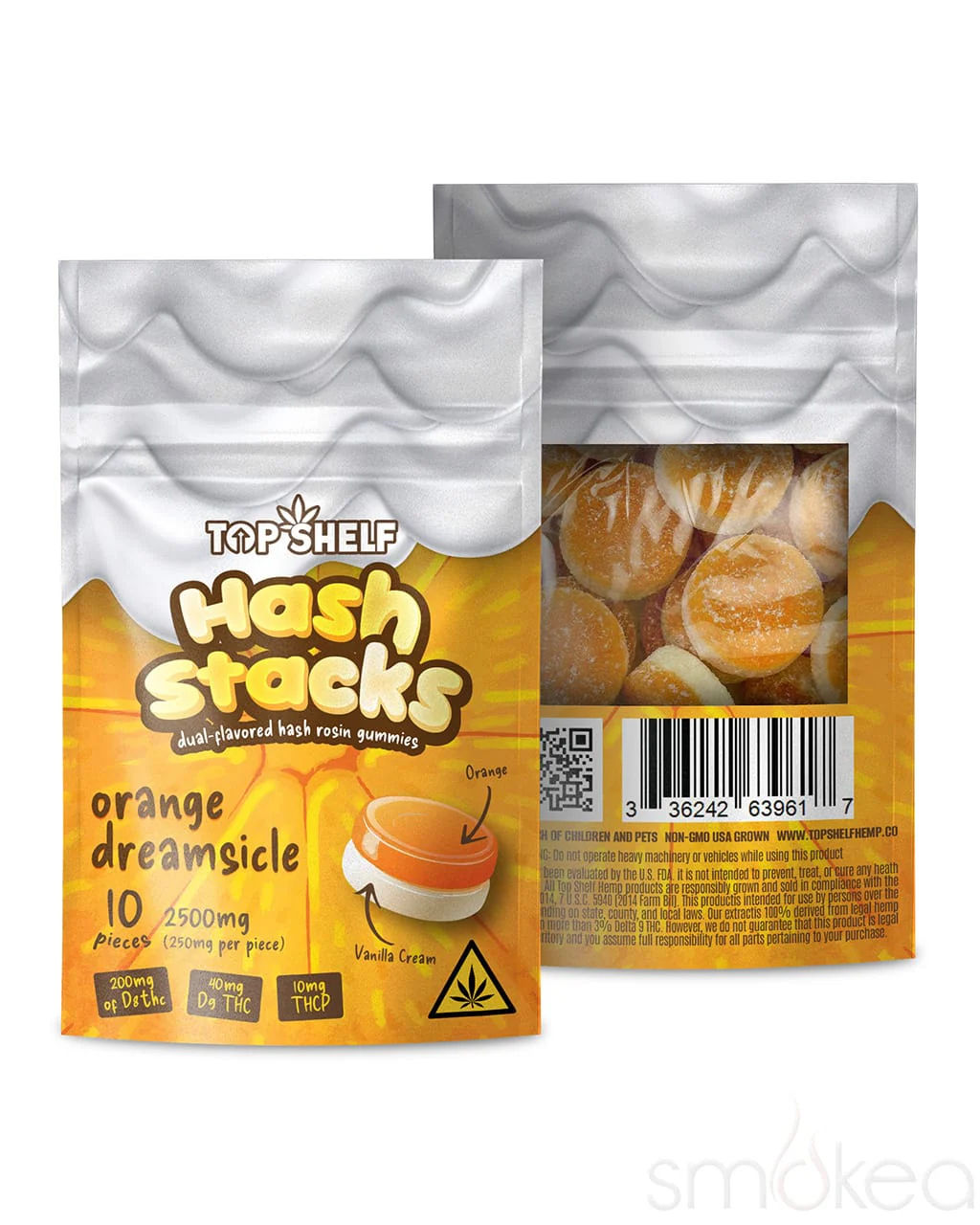 Orange Dreamsicle | D9 Hash Stacks (2500mg) Gummies 