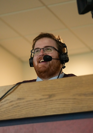 Drew broadcasting live at Bob Suter's LEGACY20 Arena
