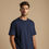 Thumbnail: Navy Blue Regular Fit Crew Neck T-Shirt