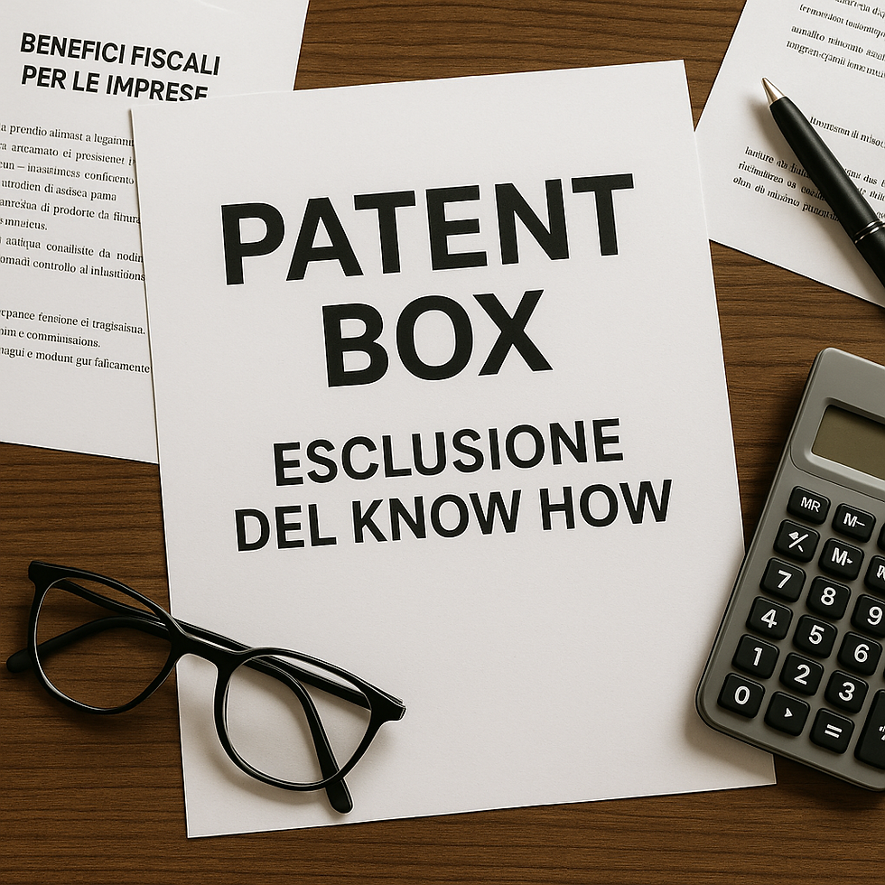 Patent Box e know how: esclusione dai beni immateriali agevolabili
