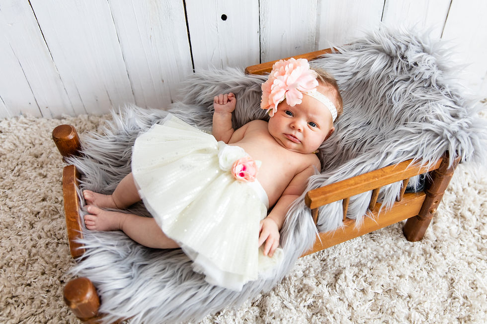 3 month old baby in cute prop
