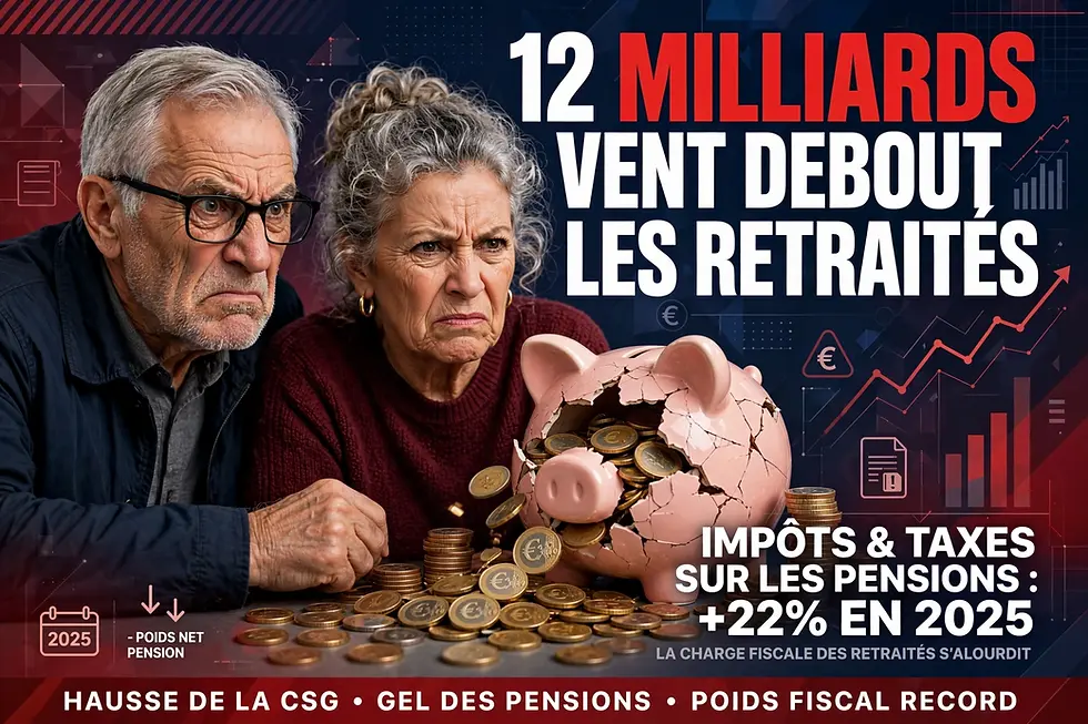 VENT DEBOUT LES RETRAITÉS - L'ADDITION À 12 MILLIARDS