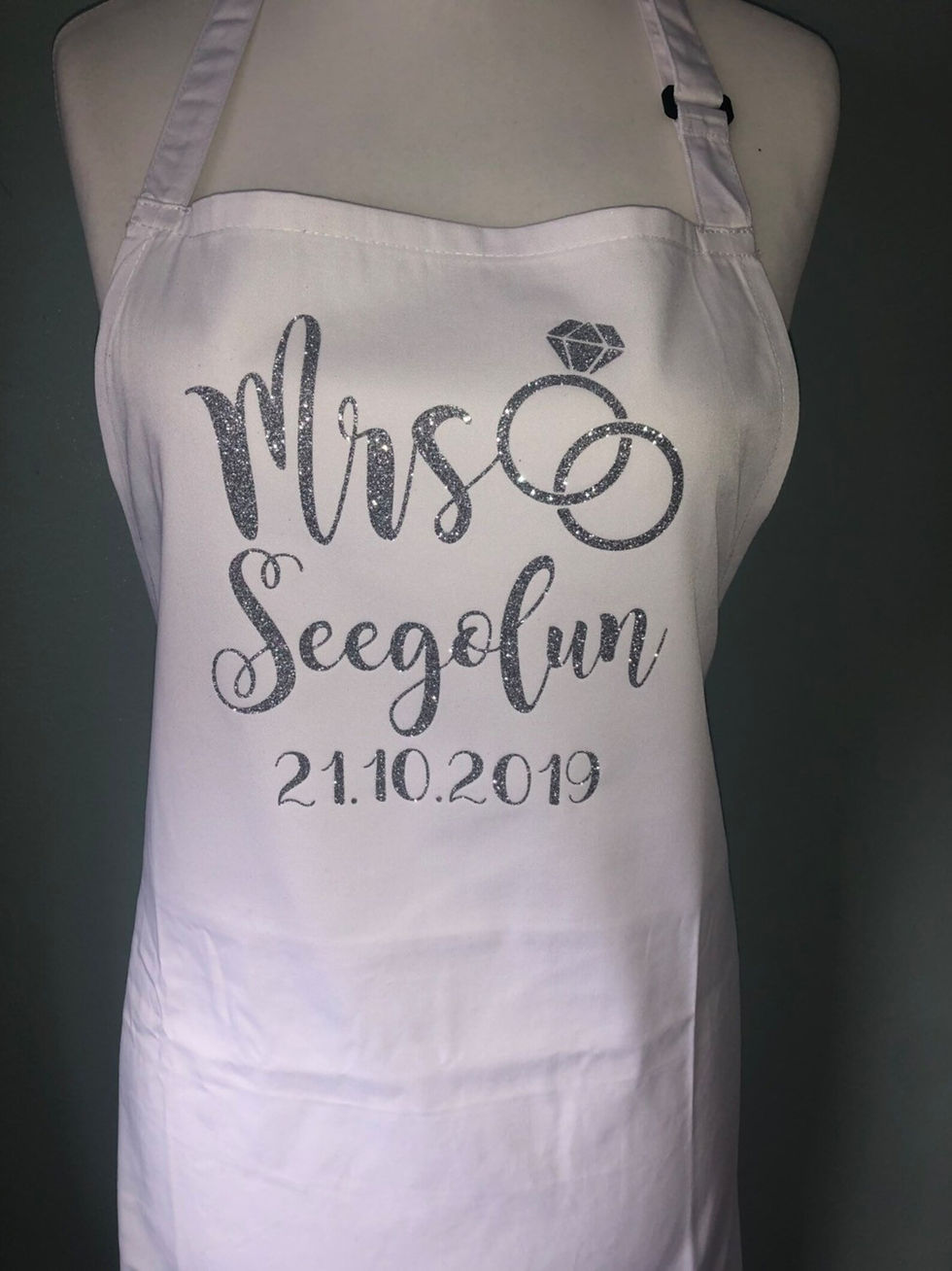 Thumbnail: PERSONALISED Bride|Groom|Mr|Mrs- Bridal apron| 12 fonts to choose from 