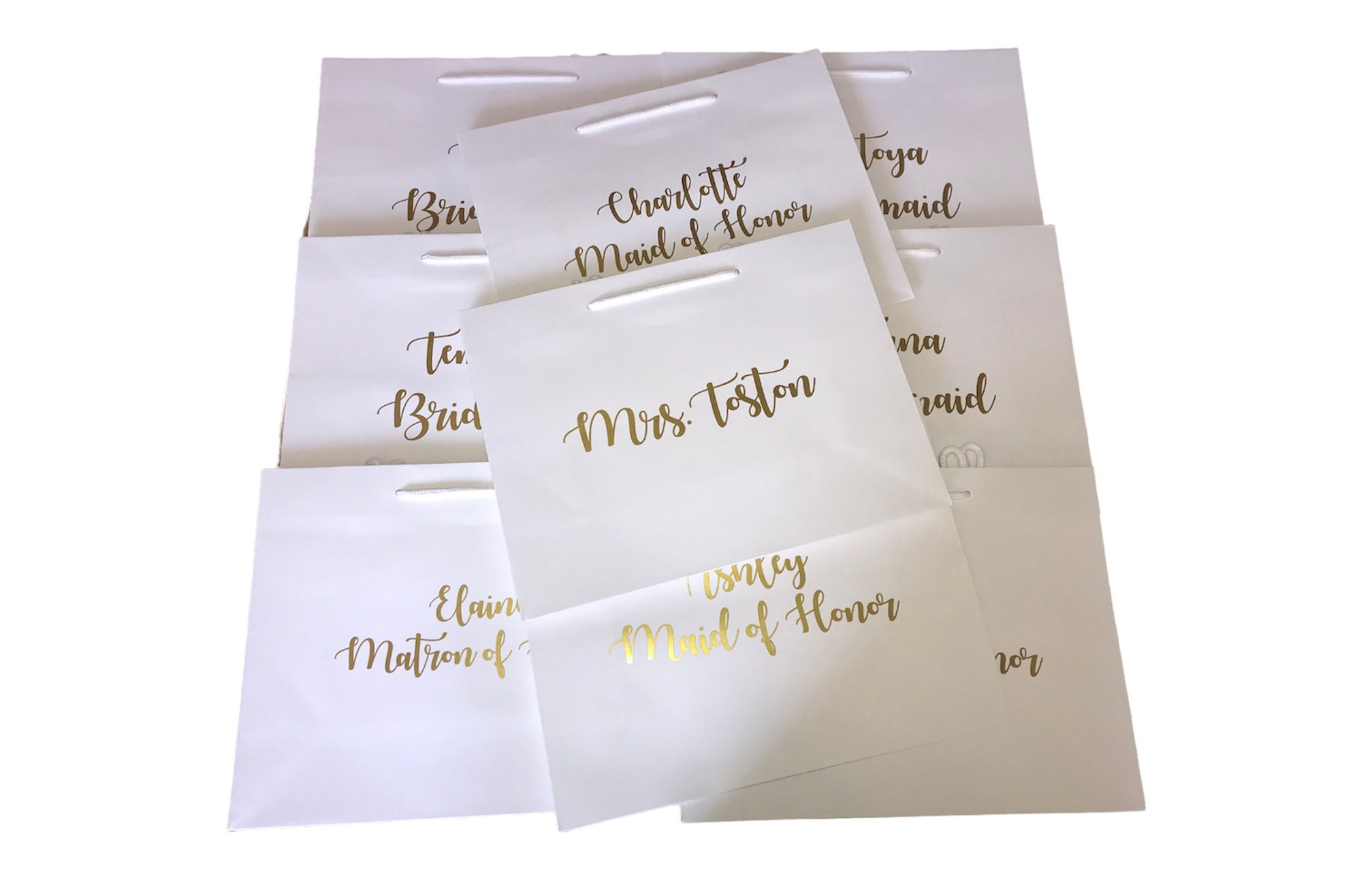 PERSONALISED Autumn style Medium Gift Bags| Thank you|Bride|Bridesmaid|Maid/