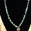 Thumbnail: Turquoise glass pearls & stone chips necklace with sun flower pendant 