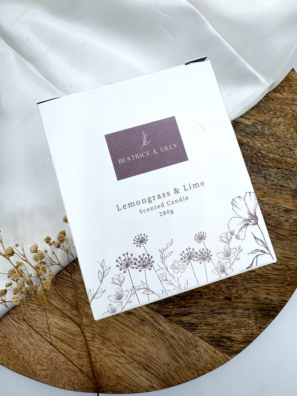 Thumbnail: lemongrass & lime luxury scented candle and gift box