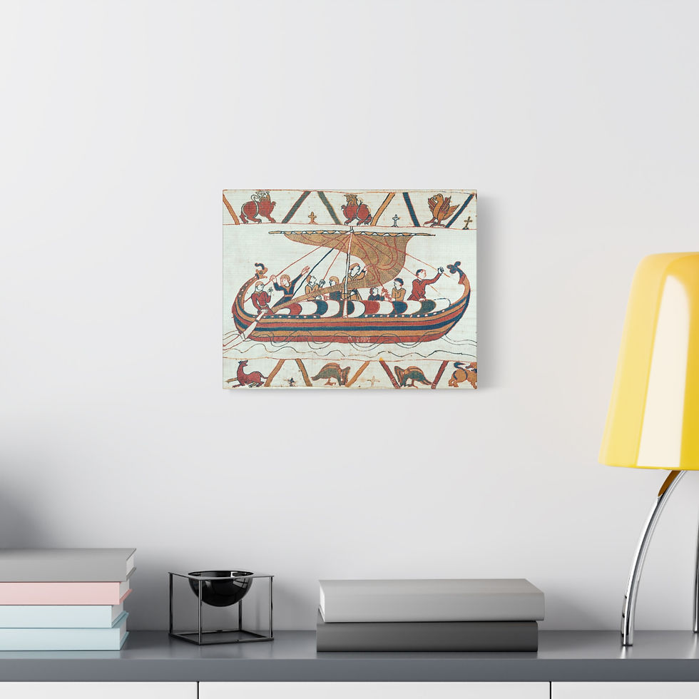 Thumbnail: Bayeux Tapestry Longship Canvas Print