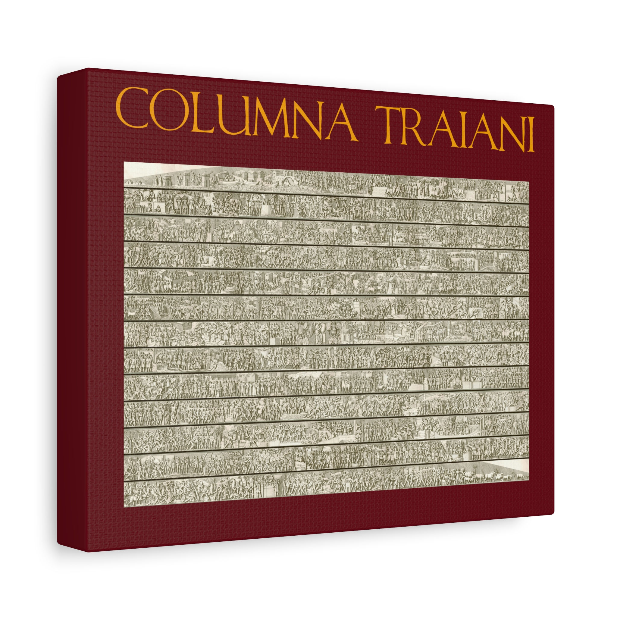 Trajan's Column Spiral Bas-Relief Matte Canvas