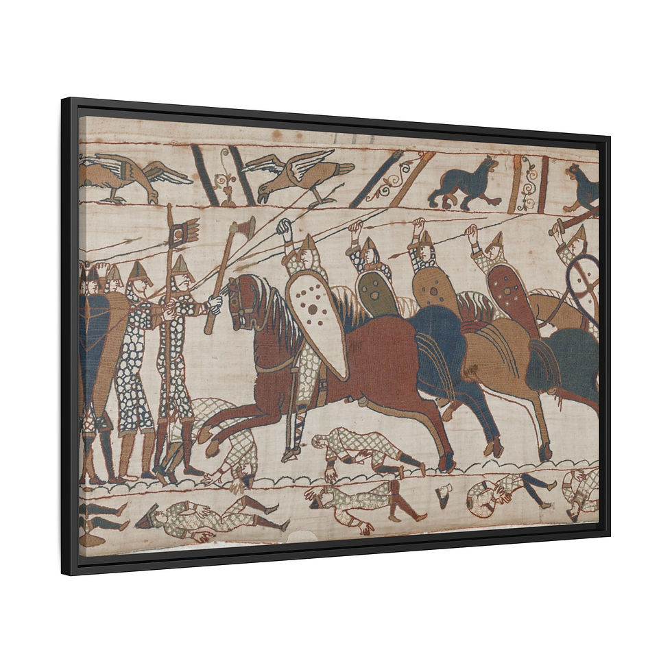 Thumbnail: Bayeux Tapestry Battle of Hastings Framed Canvas