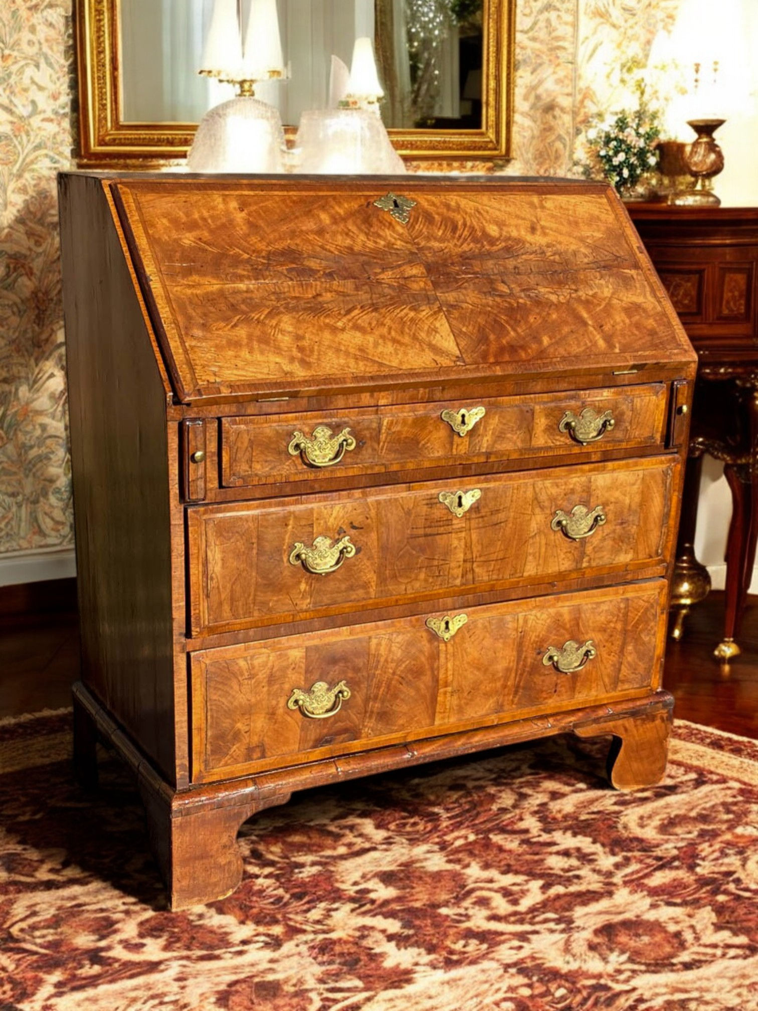 17th Century Charles II Slant-front Desk