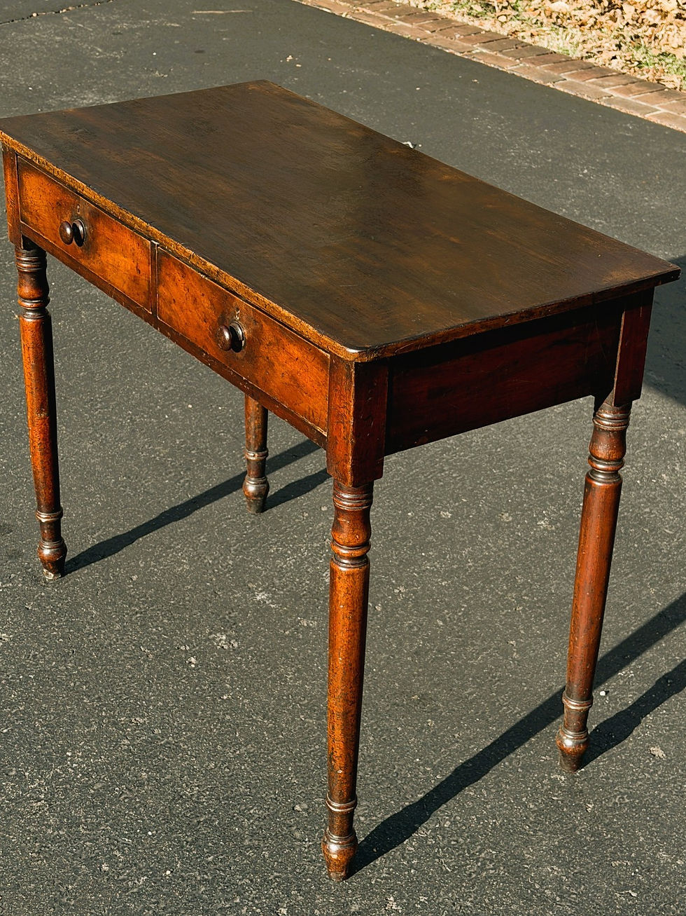 Thumbnail: Early 19th Century George III Two-Drawer Side Table