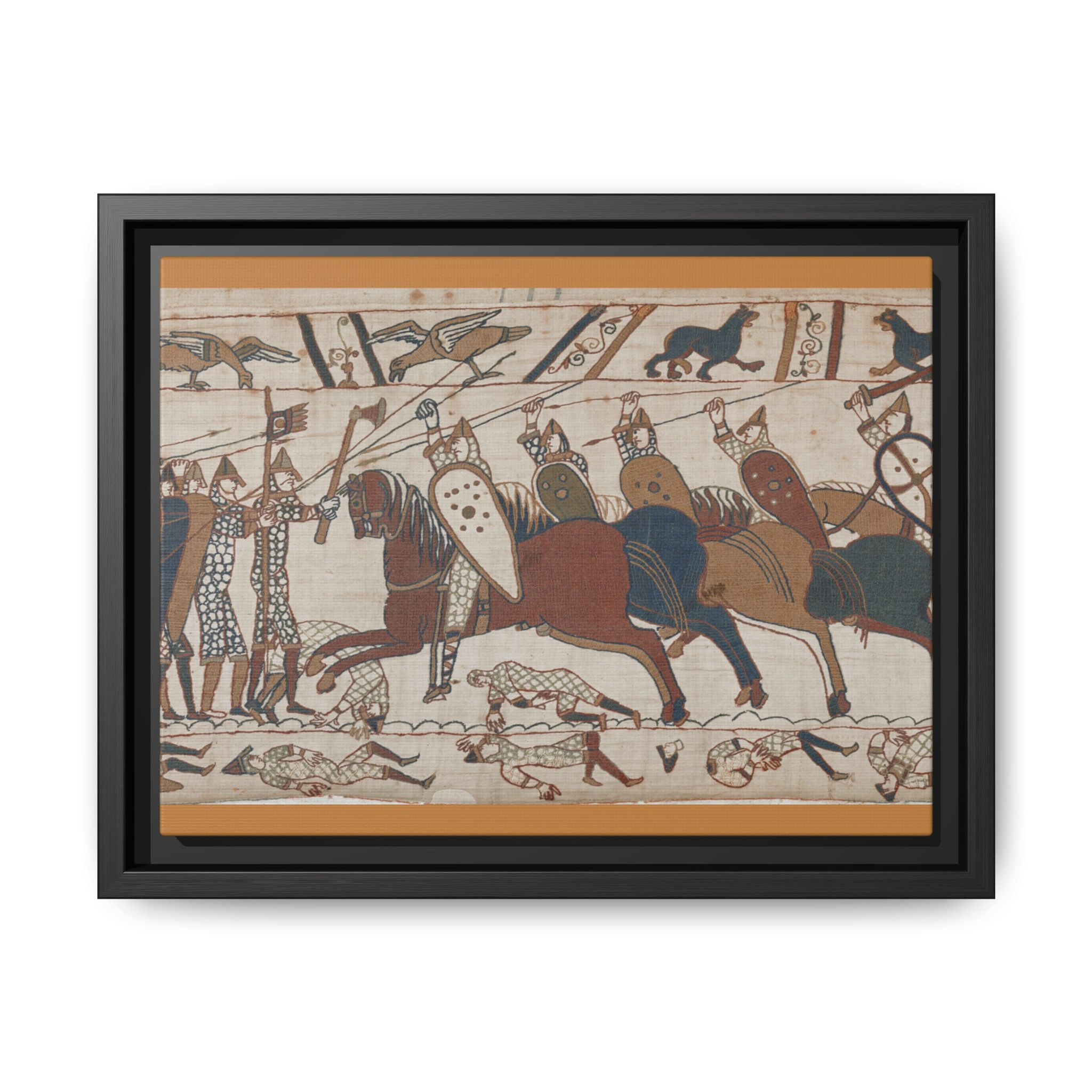 Bayeux Tapestry Battle of Hastings Framed Canvas