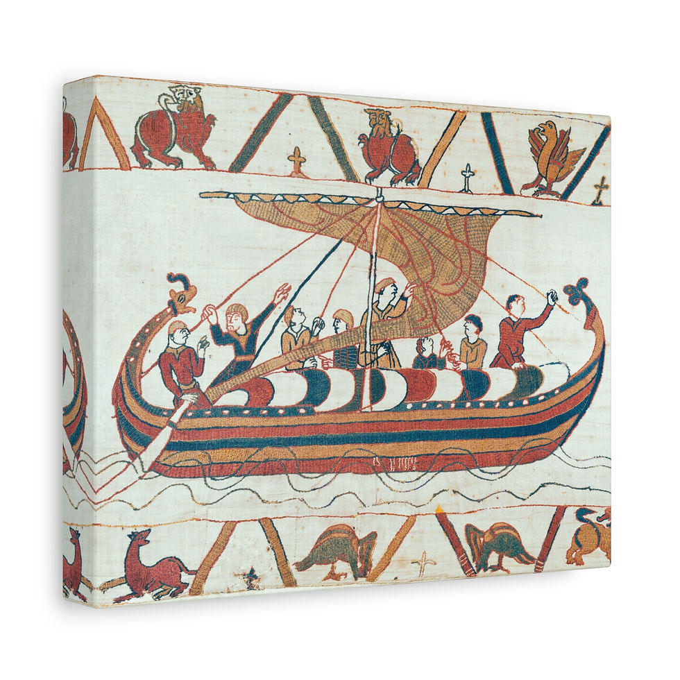 Thumbnail: Bayeux Tapestry Longship Canvas Print
