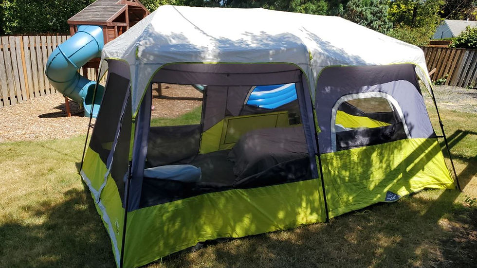 My king-sized abode in the backyard.