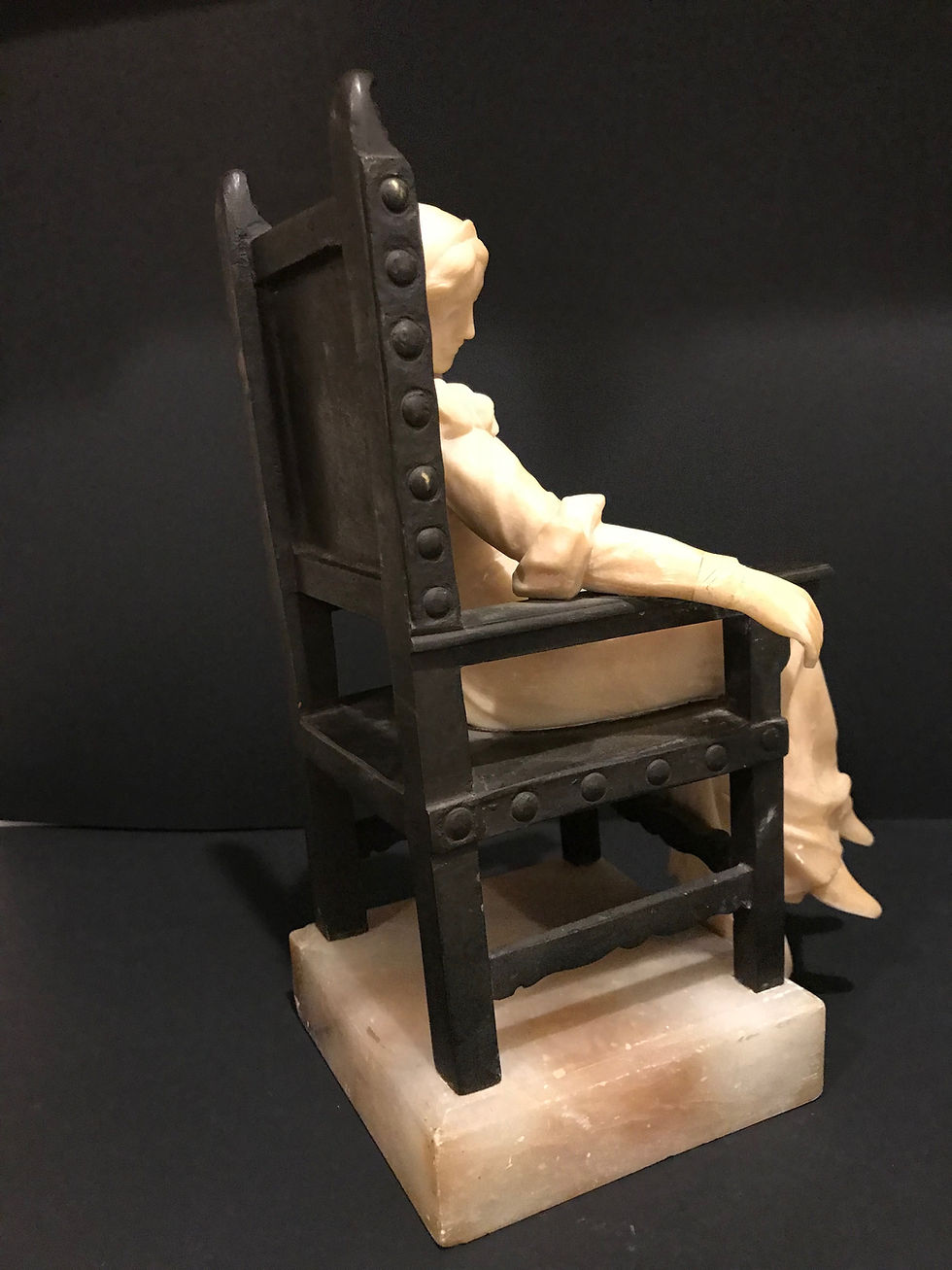 Thumbnail: Gorgeous 19c Alabaster Lady, Signed Emilio Fiaschi