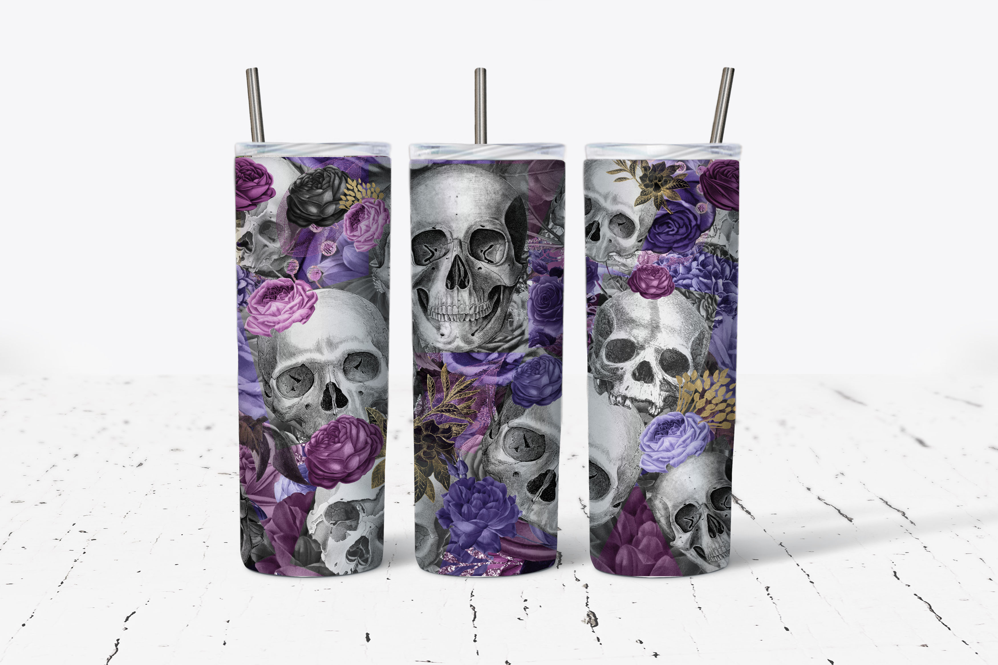 Purple Skull Tumbler or Bong