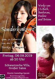 Sonderkonzert zum Geburtstag der Cellistin Norika Yamaguchi