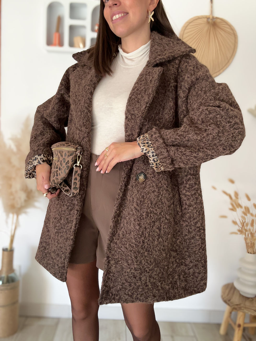 MANTEAU MARRON SUZANE - précommande : expédition le 27/11