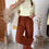 Miniatura: PANTALON GAZE DE COTON TERRACOTTA - DONA  