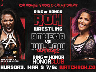 Athena Set To Defend ROH Women’s Title On March 9