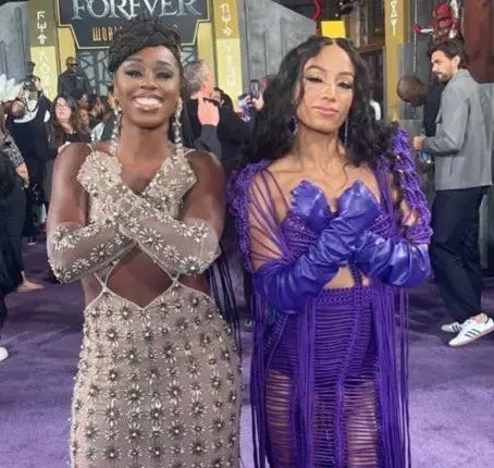 Naomi & Sasha Banks Spotted At Black Panther: Wakanda Forever Premiere
