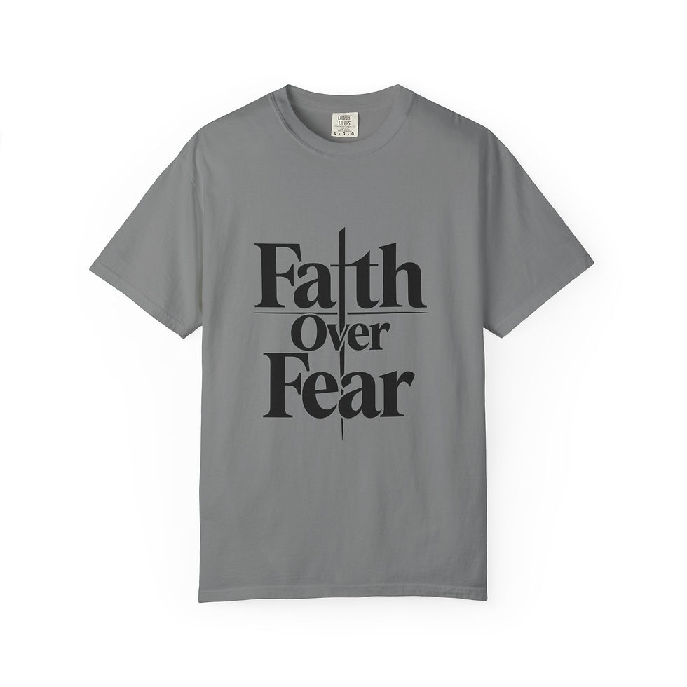 Thumbnail: Faith Over Fear T-Shirt — Inspirational Christian Tee