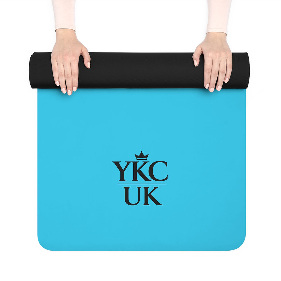 Thumbnail: Faith Over Fear Rubber Yoga Mat – Inspirational Non-Slip Exercise Mat