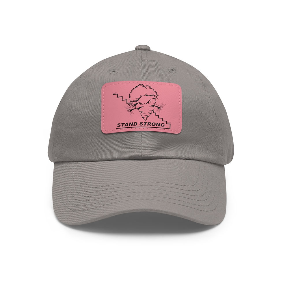 Thumbnail: Dad Hat with Leather Patch (Rectangle)