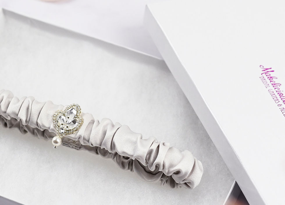 Thumbnail: Satin 'Primrose' Wedding Garter
