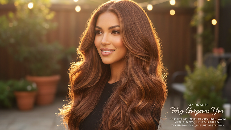Eye-level view of elegant hair extensions blending with natural hair