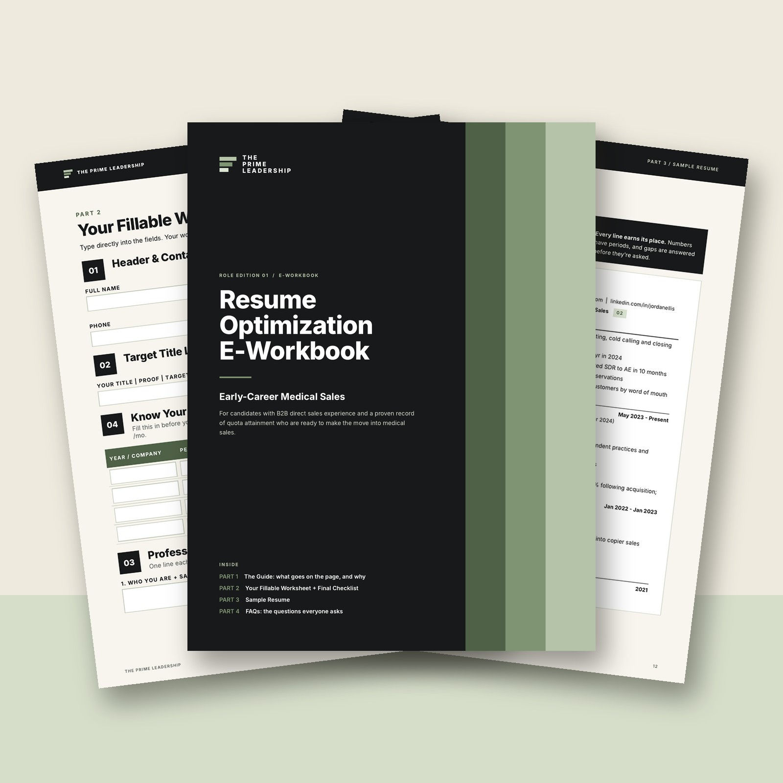 Resume Optimization E-Workbook: Early-Career Medical Sales