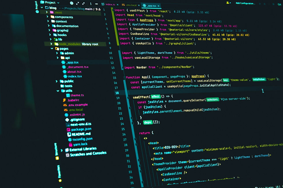 Code editor displaying React source code representing design tokens consumed in production
